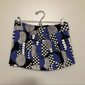 geo print mini skirt